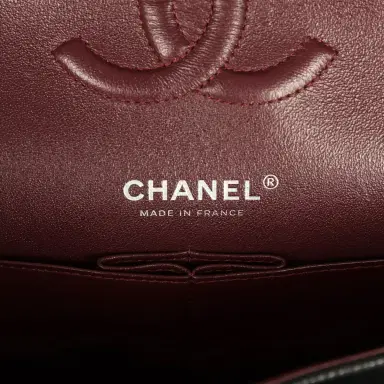 Chanel Pre-owned Chanel Medium Classic Double Flap Black Caviar Silver Hardware | Thumbnail 8 Chanel Pre-owned Chanel Medium Classic Double Flap Black Caviar Silver Hardware | Thumbnail 8