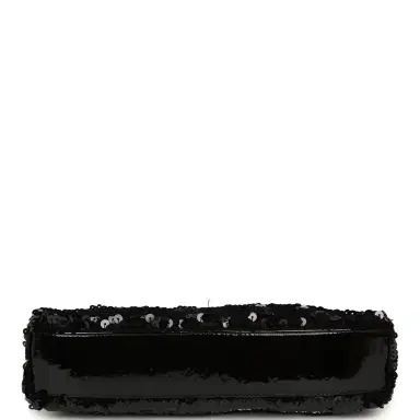 Chanel Pre-owned Chanel Medium Striped Reissue Flap Bag Black, Silver Sequin and Patent Silver Hardware | Thumbnail 6 Chanel Pre-owned Chanel Medium Striped Reissue Flap Bag Black, Silver Sequin and Patent Silver Hardware | Thumbnail 6