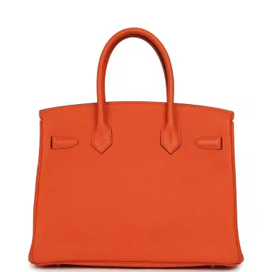 HERMÈS Pre-owned Hermes Birkin 30 Feu Togo Gold Hardware | Thumbnail 4 HERMÈS Pre-owned Hermes Birkin 30 Feu Togo Gold Hardware | Thumbnail 4