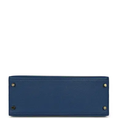 HERMÈS Pre-owned Hermes Special Order (HSS) Kelly Sellier 28 Bleu Electric and Bleu Saphir Chevre Mysore Permabrass Hardware | Thumbnail 6 HERMÈS Pre-owned Hermes Special Order (HSS) Kelly Sellier 28 Bleu Electric and Bleu Saphir Chevre Mysore Permabrass Hardware | Thumbnail 6