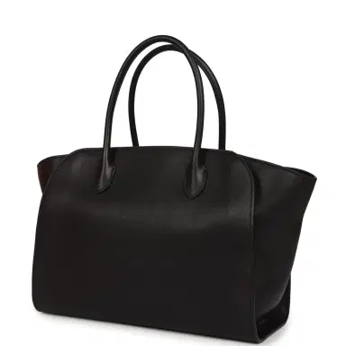 The Row The Row Marlo 12 Tote Bag Black Saddle Silver Hardware | Thumbnail 5 The Row The Row Marlo 12 Tote Bag Black Saddle Silver Hardware | Thumbnail 5