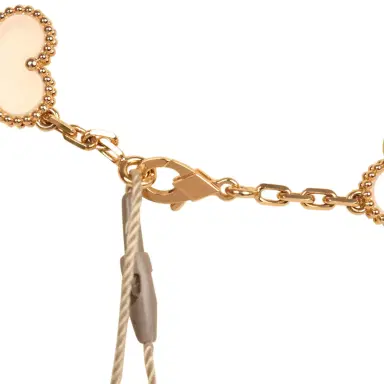 Van Cleef & Arpels Van Cleef & Arpels Vintage Alhambra Clear Rock Candy Crystal 20 Motif Necklace 18K Yellow | Thumbnail 4 Van Cleef & Arpels Van Cleef & Arpels Vintage Alhambra Clear Rock Candy Crystal 20 Motif Necklace 18K Yellow | Thumbnail 4