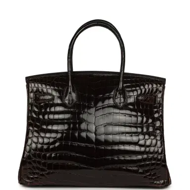 HERMÈS Vintage Hermes Birkin 30 Cocaon Shiny Niloticus Crocodile Palladium Hardware | Thumbnail 4 HERMÈS Vintage Hermes Birkin 30 Cocaon Shiny Niloticus Crocodile Palladium Hardware | Thumbnail 4