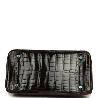 HERMÈS Vintage Hermes Birkin 30 Cocaon Shiny Niloticus Crocodile Palladium Hardware | Thumbnail 6 HERMÈS Vintage Hermes Birkin 30 Cocaon Shiny Niloticus Crocodile Palladium Hardware | Thumbnail 6