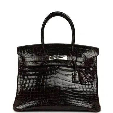 HERMÈS Vintage Hermes Birkin 30 Cocaon Shiny Niloticus Crocodile Palladium Hardware | Thumbnail 1 HERMÈS Vintage Hermes Birkin 30 Cocaon Shiny Niloticus Crocodile Palladium Hardware | Thumbnail 1