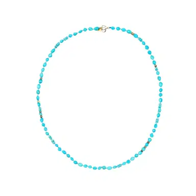 Peyote Bird Peyote Bird Designs Vishudda 14K Yellow Gold Turquoise Necklace by The Solist | Thumbnail 1 Peyote Bird Peyote Bird Designs Vishudda 14K Yellow Gold Turquoise Necklace by The Solist | Thumbnail 1