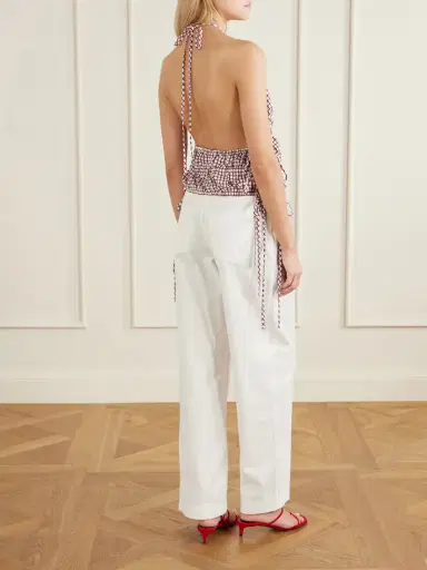LIBEROWE Lina Checked Cotton Halterneck Top | Thumbnail 3 LIBEROWE Lina Checked Cotton Halterneck Top | Thumbnail 3