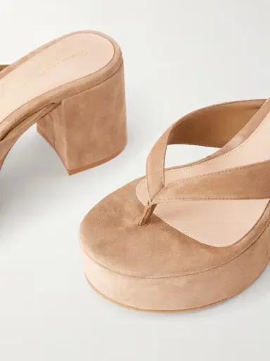 Gianvito Rossi 35 Suede Platform Thong Sandals | Thumbnail 5 Gianvito Rossi 35 Suede Platform Thong Sandals | Thumbnail 5