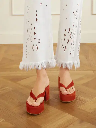 Gianvito Rossi 35 Suede Platform Thong Sandals | Thumbnail 2 Gianvito Rossi 35 Suede Platform Thong Sandals | Thumbnail 2