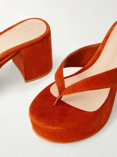Gianvito Rossi 35 Suede Platform Thong Sandals | Thumbnail 5 Gianvito Rossi 35 Suede Platform Thong Sandals | Thumbnail 5