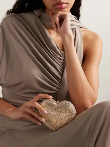 Judith Leiber Couture L'amour Petit Coeur Crystal-embellished Gold-tone Clutch | Thumbnail 2 Judith Leiber Couture L'amour Petit Coeur Crystal-embellished Gold-tone Clutch | Thumbnail 2