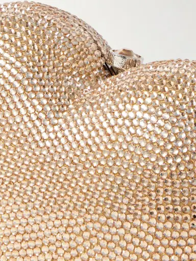 Judith Leiber Couture L'amour Petit Coeur Crystal-embellished Gold-tone Clutch | Thumbnail 4 Judith Leiber Couture L'amour Petit Coeur Crystal-embellished Gold-tone Clutch | Thumbnail 4