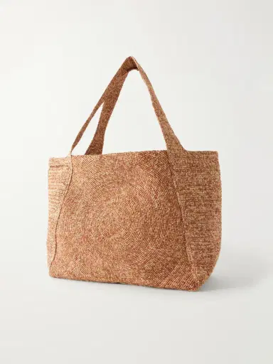 Stella McCartney Logo-embroidered Raffia Tote Bag | Thumbnail 4 Stella McCartney Logo-embroidered Raffia Tote Bag | Thumbnail 4
