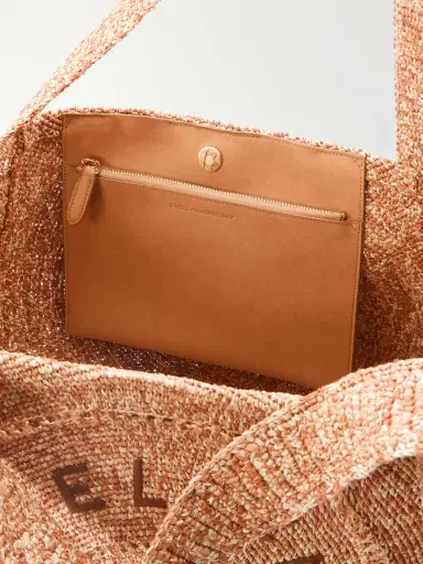 Stella McCartney Logo-embroidered Raffia Tote Bag | Thumbnail 6 Stella McCartney Logo-embroidered Raffia Tote Bag | Thumbnail 6