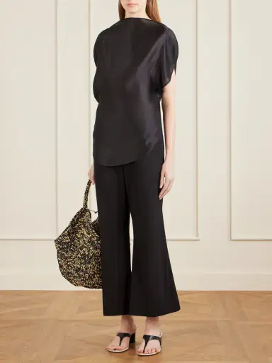 Khaite Poppi Satin Blouse | Thumbnail 2 Khaite Poppi Satin Blouse | Thumbnail 2
