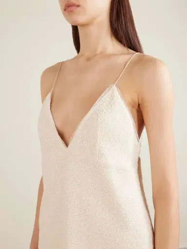 Khaite Timy Frayed Organza-trimmed Cotton-blend Bouclé Camisole | Thumbnail 4 Khaite Timy Frayed Organza-trimmed Cotton-blend Bouclé Camisole | Thumbnail 4