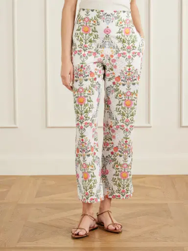Borgo de Nor Joshua Broderie Anglaise Cropped Cotton Straight-leg Pants | Thumbnail 3 Borgo de Nor Joshua Broderie Anglaise Cropped Cotton Straight-leg Pants | Thumbnail 3