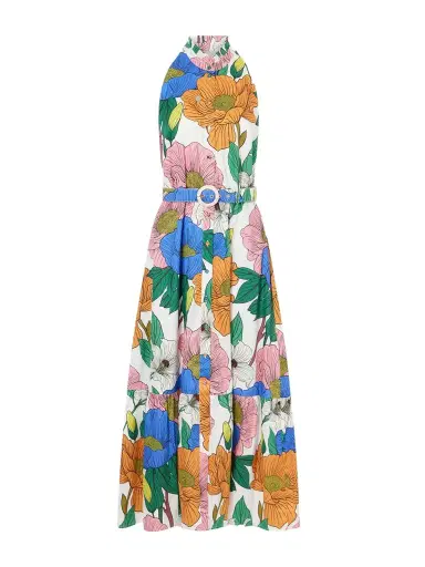 Borgo de Nor Biba Tiered Printed Cotton-poplin Maxi Dress | Thumbnail 1 Borgo de Nor Biba Tiered Printed Cotton-poplin Maxi Dress | Thumbnail 1