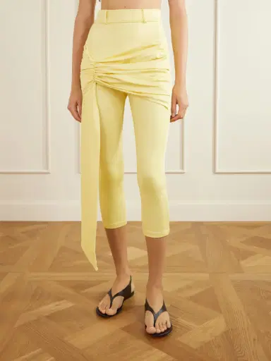 Rabanne Cropped Tie-detailed Stretch-jersey Pants | Thumbnail 3 Rabanne Cropped Tie-detailed Stretch-jersey Pants | Thumbnail 3