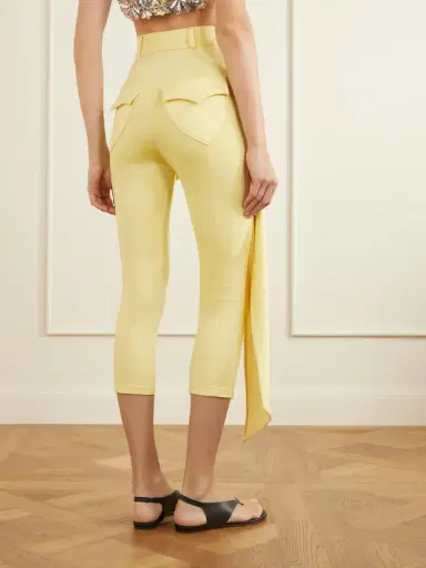 Rabanne Cropped Tie-detailed Stretch-jersey Pants | Thumbnail 4 Rabanne Cropped Tie-detailed Stretch-jersey Pants | Thumbnail 4