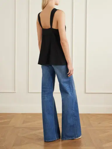 Chloé Knotted Lace-trimmed Silk Crepe De Chine Tank | Thumbnail 3 Chloé Knotted Lace-trimmed Silk Crepe De Chine Tank | Thumbnail 3