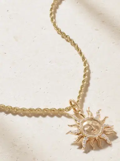 Marlo Laz El Sol Small 14-karat Gold Diamond Necklace | Thumbnail 4 Marlo Laz El Sol Small 14-karat Gold Diamond Necklace | Thumbnail 4