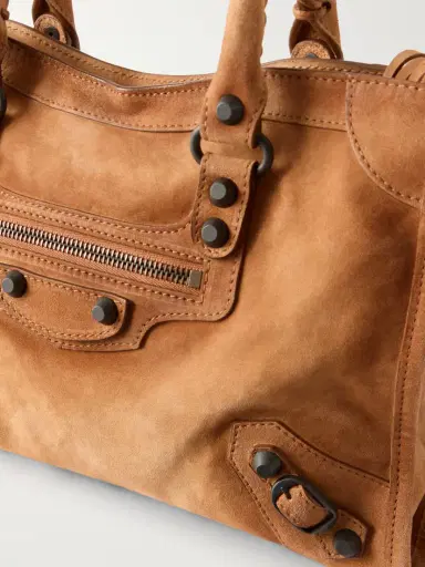 Balenciaga Le City Small Suede Shoulder Bag | Thumbnail 5 Balenciaga Le City Small Suede Shoulder Bag | Thumbnail 5