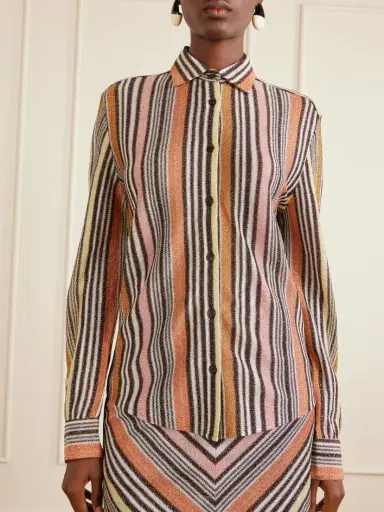 Missoni Striped Metallic Crochet-knit Shirt | Thumbnail 3 Missoni Striped Metallic Crochet-knit Shirt | Thumbnail 3