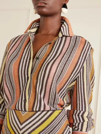 Missoni Striped Metallic Crochet-knit Shirt | Thumbnail 5 Missoni Striped Metallic Crochet-knit Shirt | Thumbnail 5