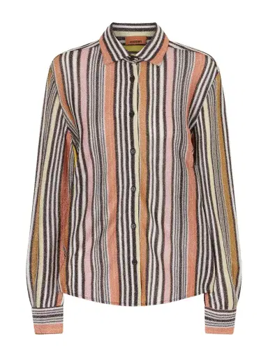 Missoni Striped Metallic Crochet-knit Shirt | Thumbnail 1 Missoni Striped Metallic Crochet-knit Shirt | Thumbnail 1
