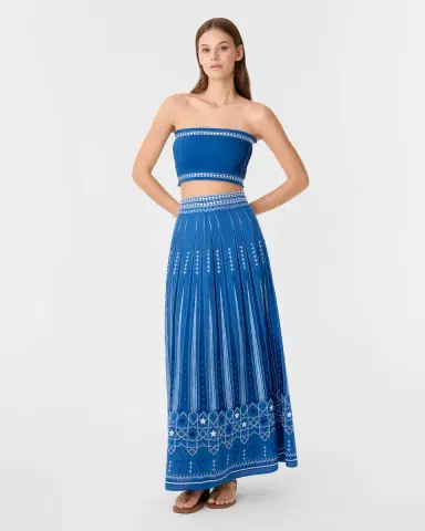 Emporio Sirenuse Camille Skirt with Celestial Embroidery | Thumbnail 2 Emporio Sirenuse Camille Skirt with Celestial Embroidery | Thumbnail 2