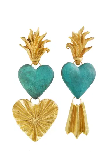 Markarian Amore Sacro Patinated Bronze Sacred Heart Earring | Thumbnail 1 Markarian Amore Sacro Patinated Bronze Sacred Heart Earring | Thumbnail 1