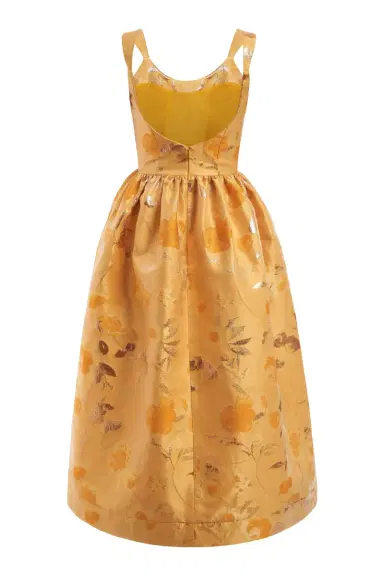 Markarian Apple Gold Floral Brocade Midi Dress | Thumbnail 5 Markarian Apple Gold Floral Brocade Midi Dress | Thumbnail 5