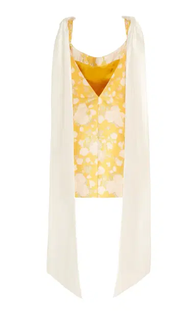 Markarian Celestia Yellow Floral Brocade Mini Dress | Thumbnail 3 Markarian Celestia Yellow Floral Brocade Mini Dress | Thumbnail 3