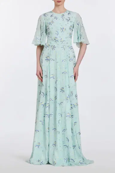 Markarian Charlotte Pansy Flutter Sleeve Gown | Thumbnail 3 Markarian Charlotte Pansy Flutter Sleeve Gown | Thumbnail 3