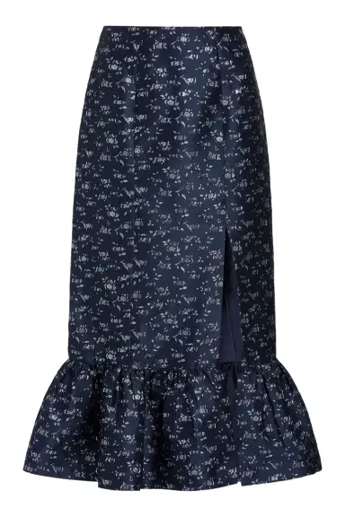 Markarian Fairnata Navy Floral Brocade Pencil Skirt | Thumbnail 1 Markarian Fairnata Navy Floral Brocade Pencil Skirt | Thumbnail 1