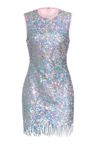 Markarian Galaxie Blue Iridescent Paillette Mini Dress | Thumbnail 1 Markarian Galaxie Blue Iridescent Paillette Mini Dress | Thumbnail 1