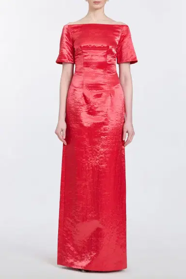 Markarian Gilda Short Sleeve Column Gown | Thumbnail 2 Markarian Gilda Short Sleeve Column Gown | Thumbnail 2