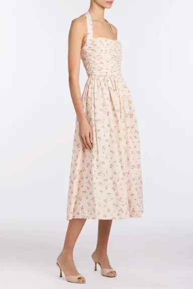 Markarian Leia Blush Bouquet Halter Neck Midi Dress | Thumbnail 3 Markarian Leia Blush Bouquet Halter Neck Midi Dress | Thumbnail 3