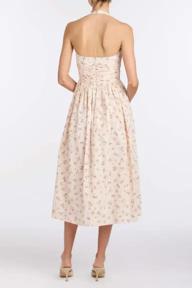 Markarian Leia Blush Bouquet Halter Neck Midi Dress | Thumbnail 4 Markarian Leia Blush Bouquet Halter Neck Midi Dress | Thumbnail 4