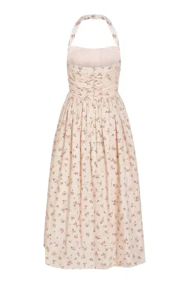 Markarian Leia Blush Bouquet Halter Neck Midi Dress | Thumbnail 5 Markarian Leia Blush Bouquet Halter Neck Midi Dress | Thumbnail 5