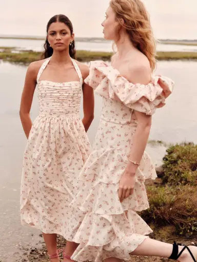 Markarian Leia Blush Bouquet Halter Neck Midi Dress | Thumbnail 6 Markarian Leia Blush Bouquet Halter Neck Midi Dress | Thumbnail 6