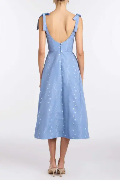 Markarian Rosalina Wedgwood Floral Taffeta Dress | Thumbnail 4 Markarian Rosalina Wedgwood Floral Taffeta Dress | Thumbnail 4