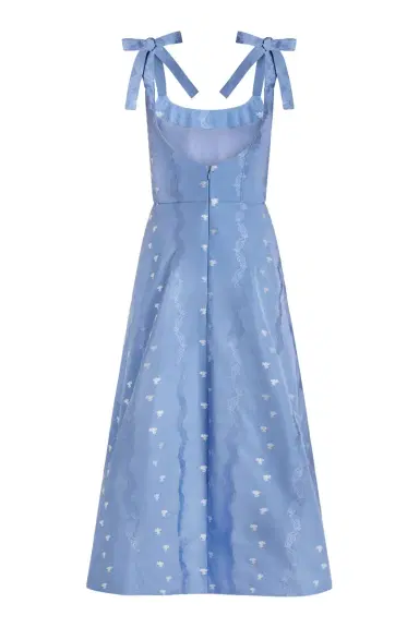 Markarian Rosalina Wedgwood Floral Taffeta Dress | Thumbnail 5 Markarian Rosalina Wedgwood Floral Taffeta Dress | Thumbnail 5