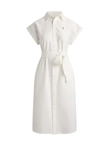 Polo Ralph Lauren Women's Cotton Oxford Belted Midi-Shirtdress - White | Thumbnail 1 Polo Ralph Lauren Women's Cotton Oxford Belted Midi-Shirtdress - White | Thumbnail 1