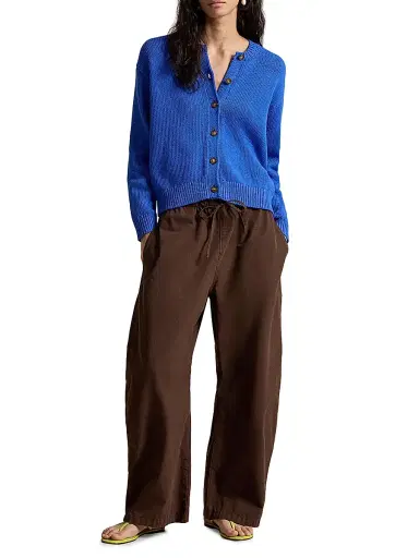 Polo Ralph Lauren Women's Knit Linen-Blend Cardigan - Gala Blue | Thumbnail 2 Polo Ralph Lauren Women's Knit Linen-Blend Cardigan - Gala Blue | Thumbnail 2