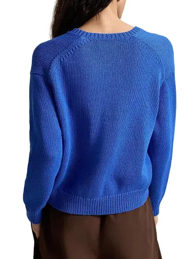 Polo Ralph Lauren Women's Knit Linen-Blend Cardigan - Gala Blue | Thumbnail 4 Polo Ralph Lauren Women's Knit Linen-Blend Cardigan - Gala Blue | Thumbnail 4