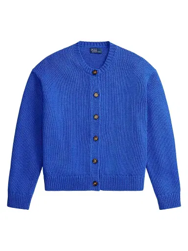 Polo Ralph Lauren Women's Knit Linen-Blend Cardigan - Gala Blue | Thumbnail 1 Polo Ralph Lauren Women's Knit Linen-Blend Cardigan - Gala Blue | Thumbnail 1