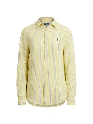Polo Ralph Lauren Women's Striped Linen Button-Front Shirt - Oasis Yellow Blue | Thumbnail 1 Polo Ralph Lauren Women's Striped Linen Button-Front Shirt - Oasis Yellow Blue | Thumbnail 1