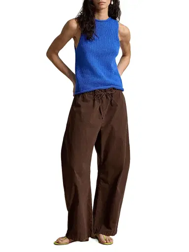 Polo Ralph Lauren Women's Sleeveless Linen-Blend Sweater Tank - Gala Blue | Thumbnail 2 Polo Ralph Lauren Women's Sleeveless Linen-Blend Sweater Tank - Gala Blue | Thumbnail 2